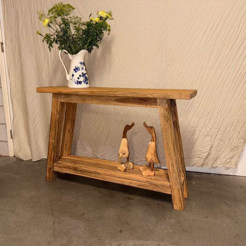 houten sidetable teak 120 x 30 cm - Gratis bezorgd, Huis en Inrichting, TTM Wonen, Meubels – (Perzische) Tapijten en Woonaccessoires