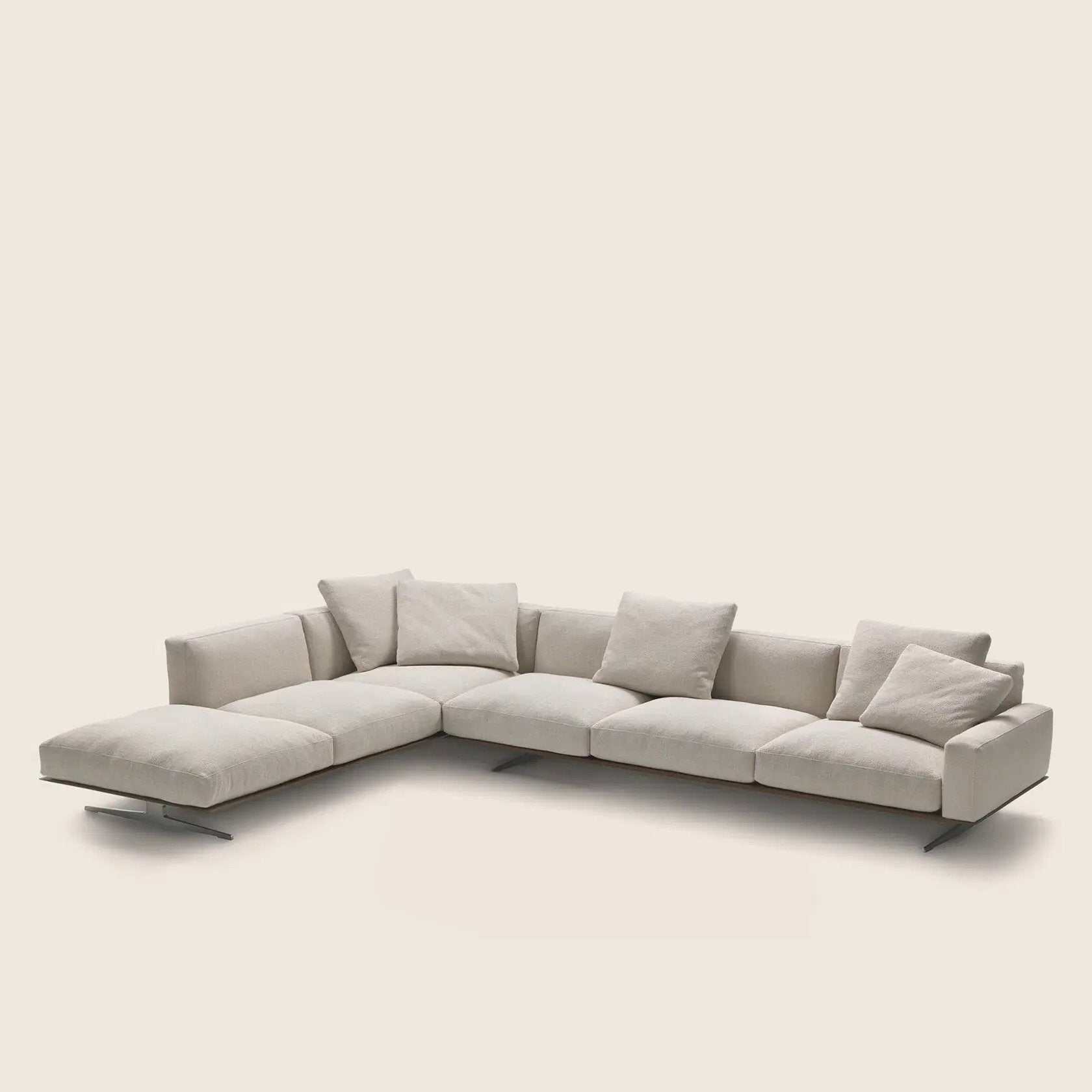Flexform Softdream hoekbank cat Extra Ermo olive LP 28.000,-, Info@micheldethouars.nl, Flexform, Ophalen of Verzenden, Zo goed als nieuw