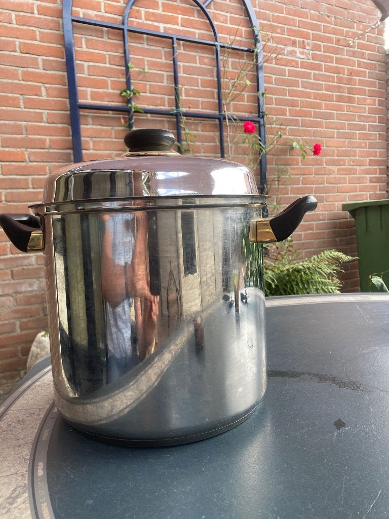 Grote kook Pan, Gebruikt, Ophalen of Verzenden, Rvs, Kookpan