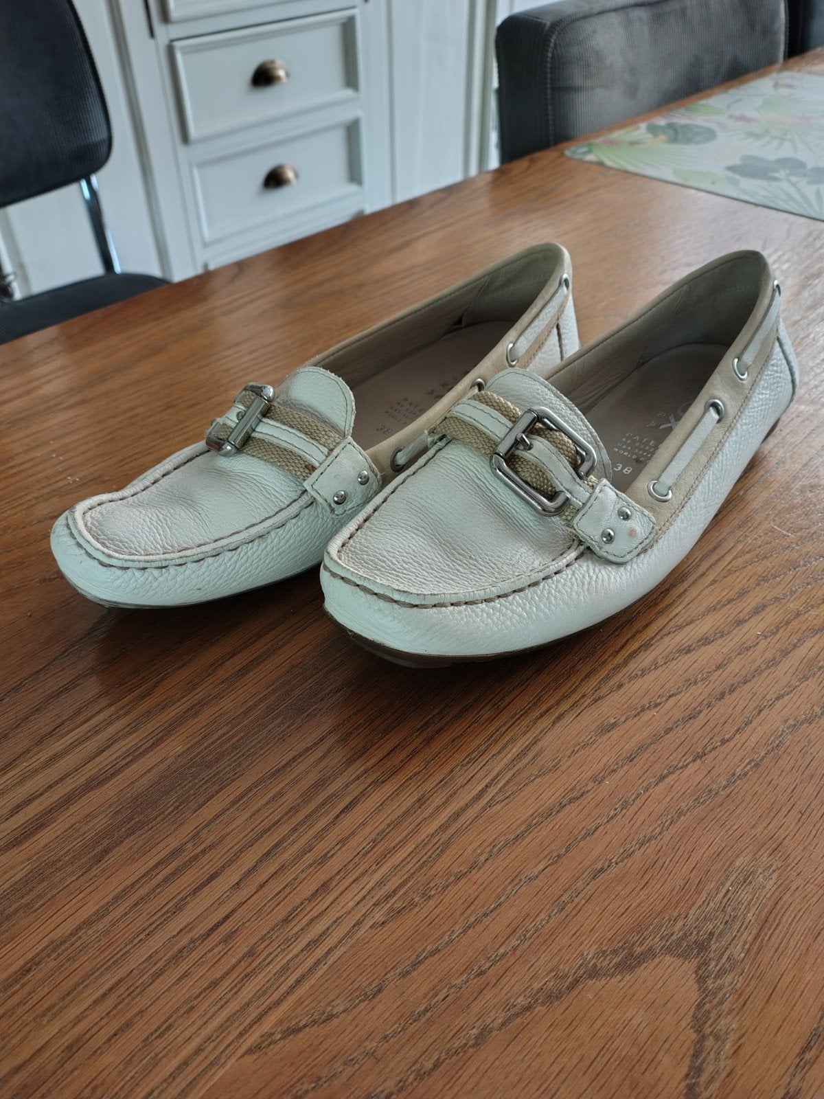 Geox lederen zomerschoenen maat 38, Ophalen of Verzenden, Zo goed als nieuw, Zwart, Sneakers of Gympen