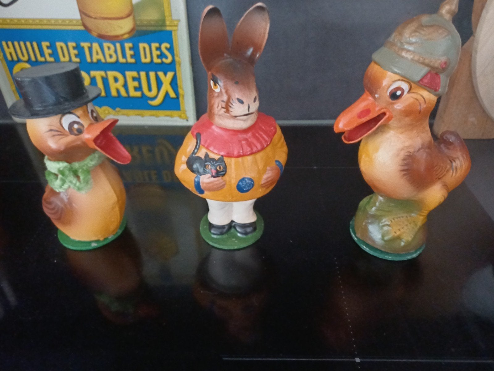Vintage Candy Containers van papier mache Haas en Kuikens, Verzenden