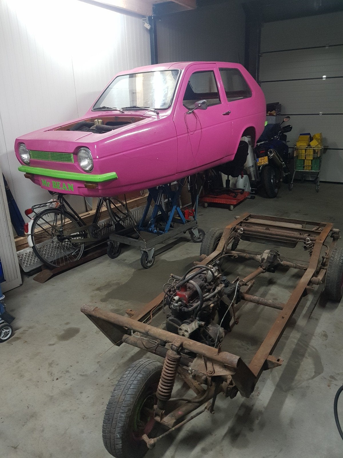 Reliant Robin opknap project, Ophalen