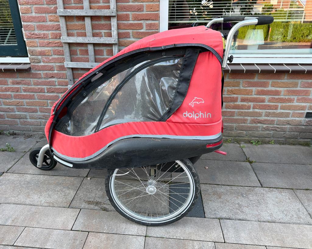 Dolphin winther fietskar loopwagen, Ophalen, Gebruikt, Kinderkar, 40 tot 60 kg