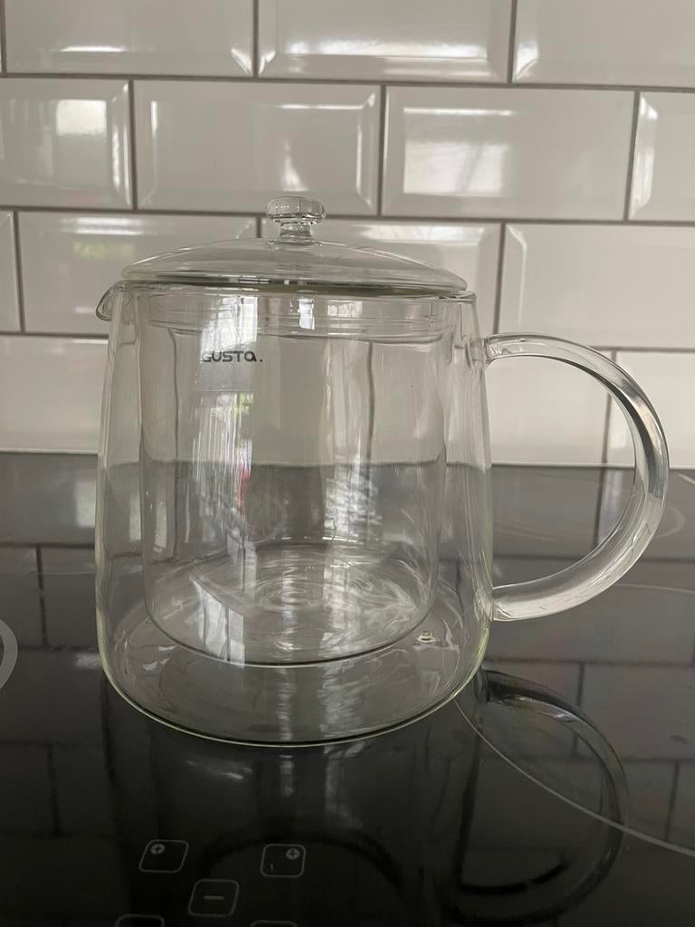 Dubbelwandige glazen theepot (Gusta), Ophalen, Overige typen, Overige stijlen, Glas