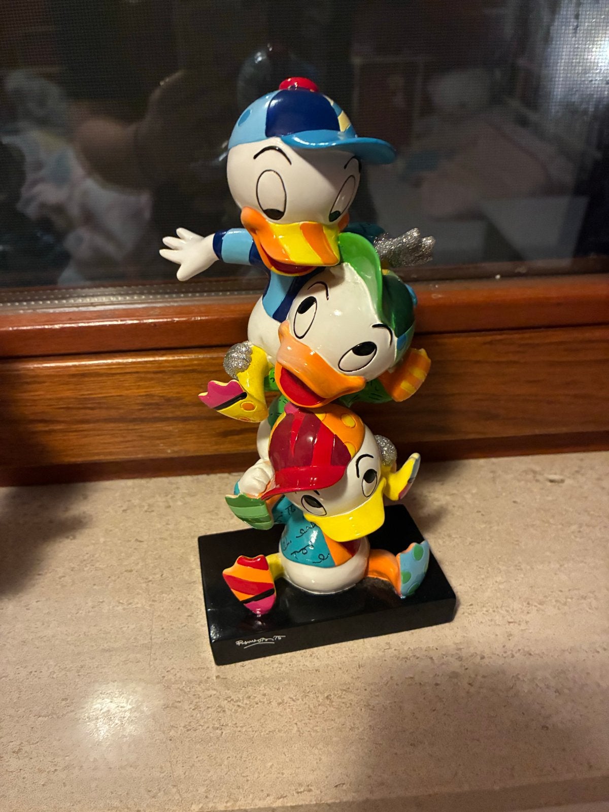 Kwik, Kwek en Kwak beeldje Britto Disney, Ophalen of Verzenden, Donald Duck, Zo goed als nieuw, Beeldje of Figuurtje