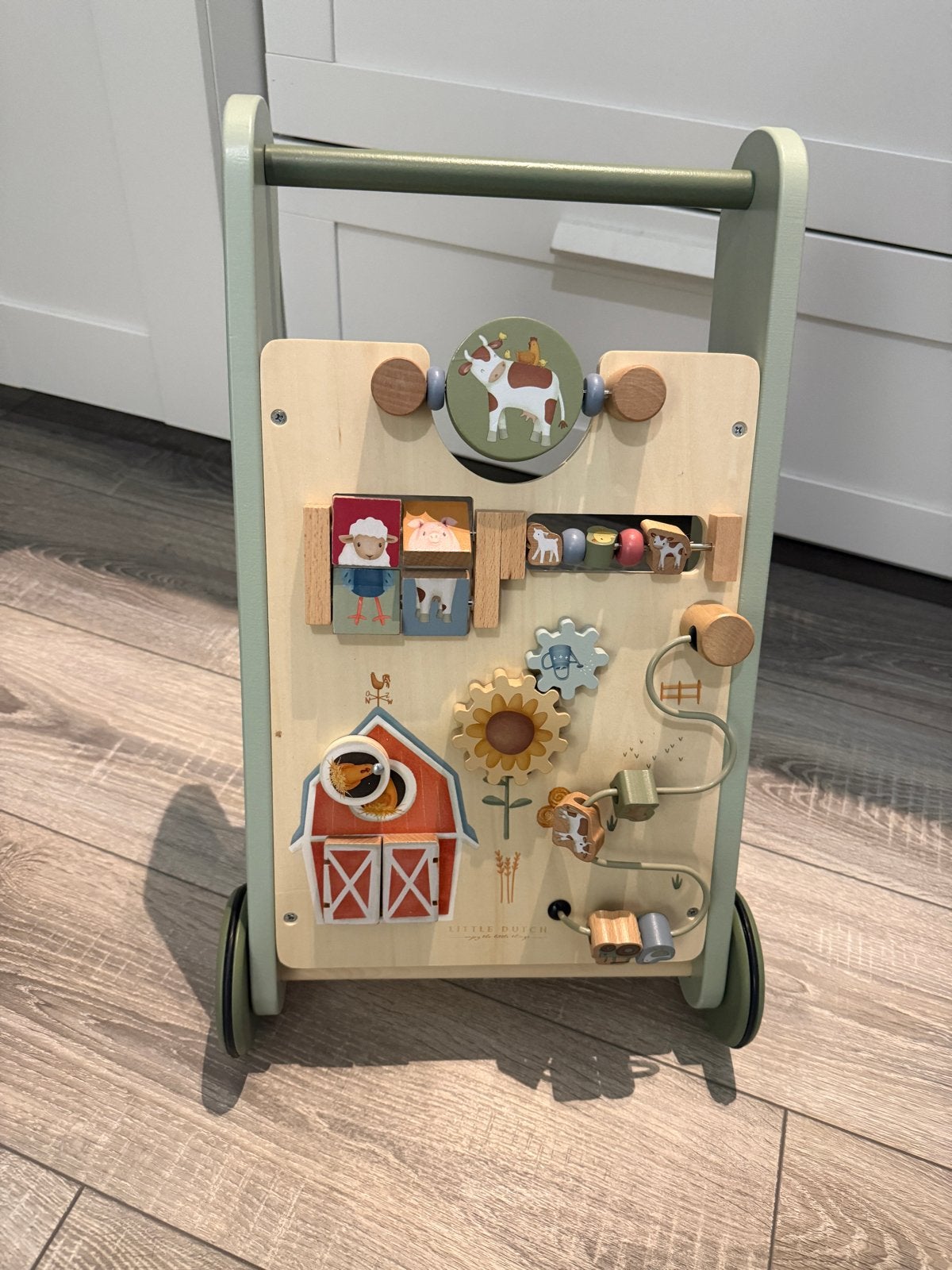 Little Dutch Houten Baby Walker little farm, Ophalen, Zo goed als nieuw, Overige typen, Met wieltjes