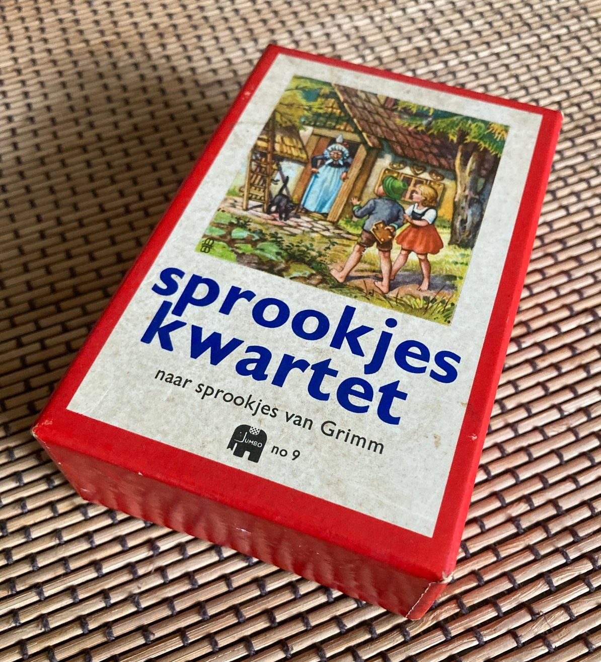 Vintage sprookjes kwartet Jumbo nr. 9 mist 1 kaart., Hobby en Vrije tijd, Drie of vier spelers, Ophalen of Verzenden, Gebruikt