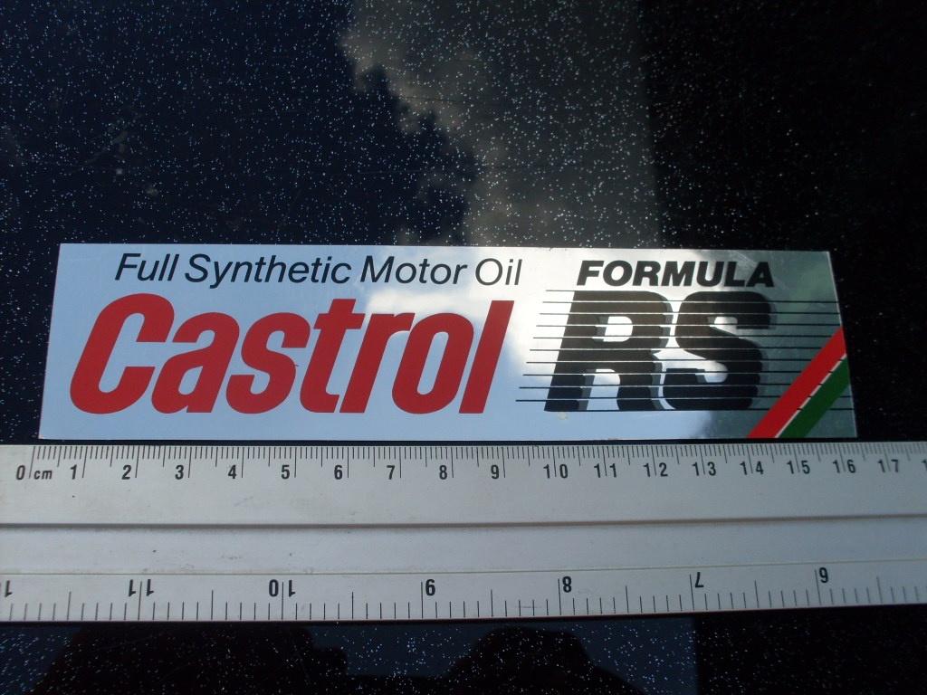 folie sticker Castrol full synthetic motor oil formula RS, Verzenden, Zo goed als nieuw, Merk