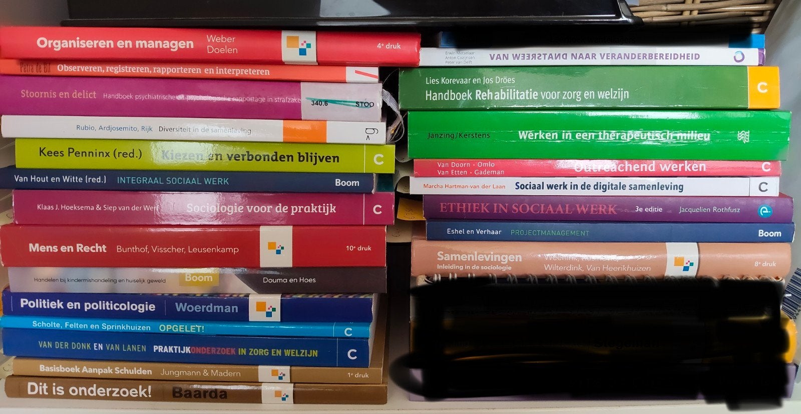 Diverse studieboeken HBO/WO - Sociaal Werk, Recht, Politiek, Gelezen, Diverse auteurs (o.a. Weber, Penninx, Bunthol, Woerdman)