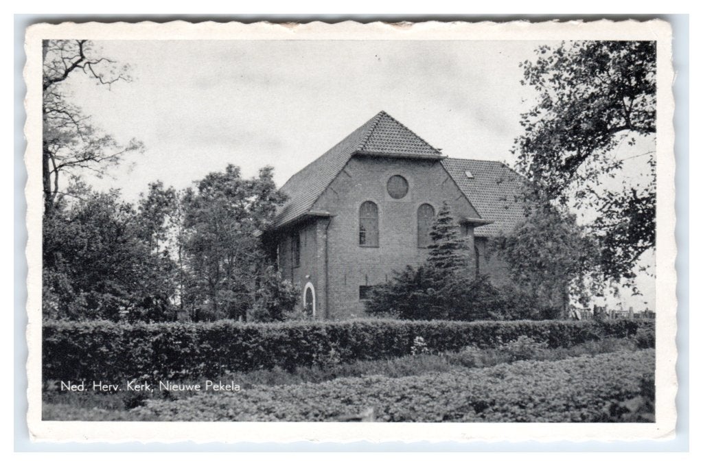 Nieuwe Pekela, Ned. Herv. Kerk, Verzamelen, Ansichtkaarten | Nederland, Ophalen of Verzenden, 1940 tot 1960, Ongelopen, Groningen