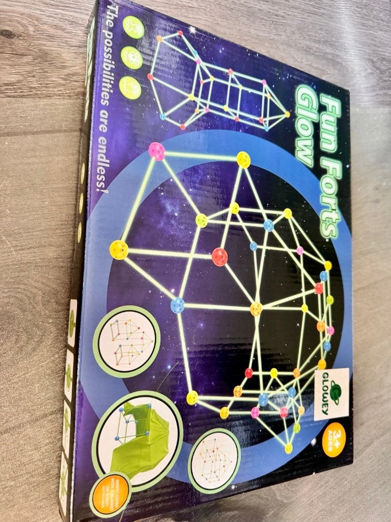 Fun Forts Glow lichtgevende huttenbouwset met tentdoek, Ophalen, Gebruikt, Overige merken