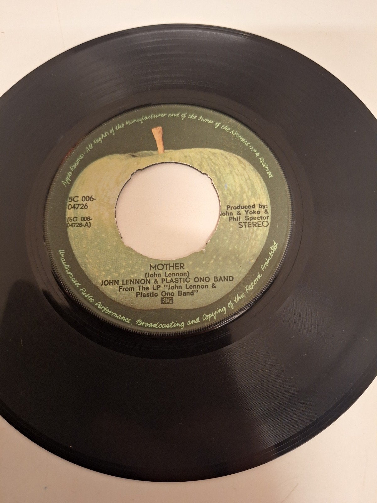 John Lennon & the Plastic Ono Band - Mother, 1970., Cd's en Dvd's, Verzenden, 7 inch, Pop