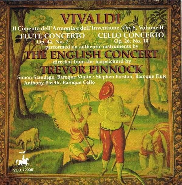 Vivaldi: Flute & Cello Concert. Pinnock, Cd's en Dvd's, Kamermuziek, Ophalen of Verzenden, Barok, Vivaldi