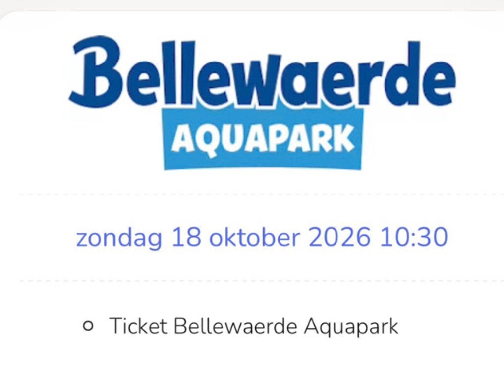 Last minute! Bellewaerde Aquapark 18/10, Eén persoon, Ticket of Toegangskaart