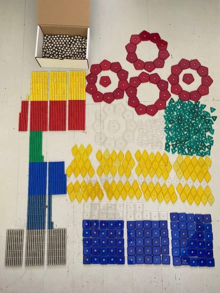 Orginele Vintage Geomag - grote partij van 1500+ onderdelen, Ophalen of Verzenden, Gebruikt, Overige merken