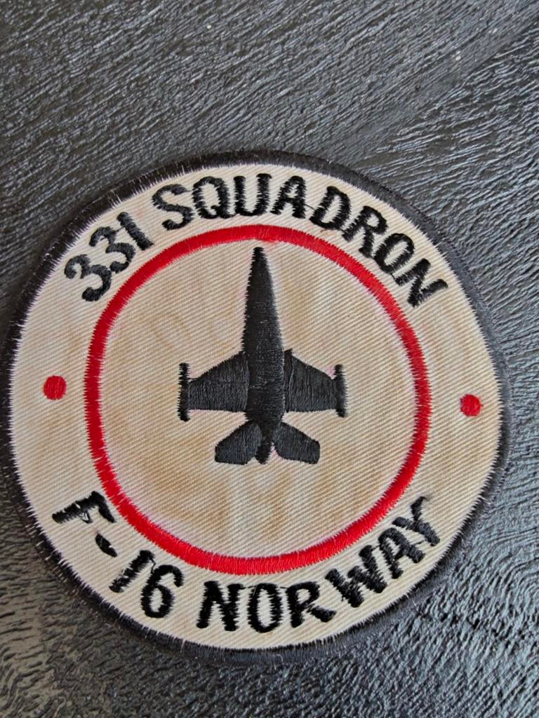 patch , 331 squadron patch , f16 , norway patch , jaren 90 r, Ophalen of Verzenden, Luchtmacht, Nederland, Embleem of Badge