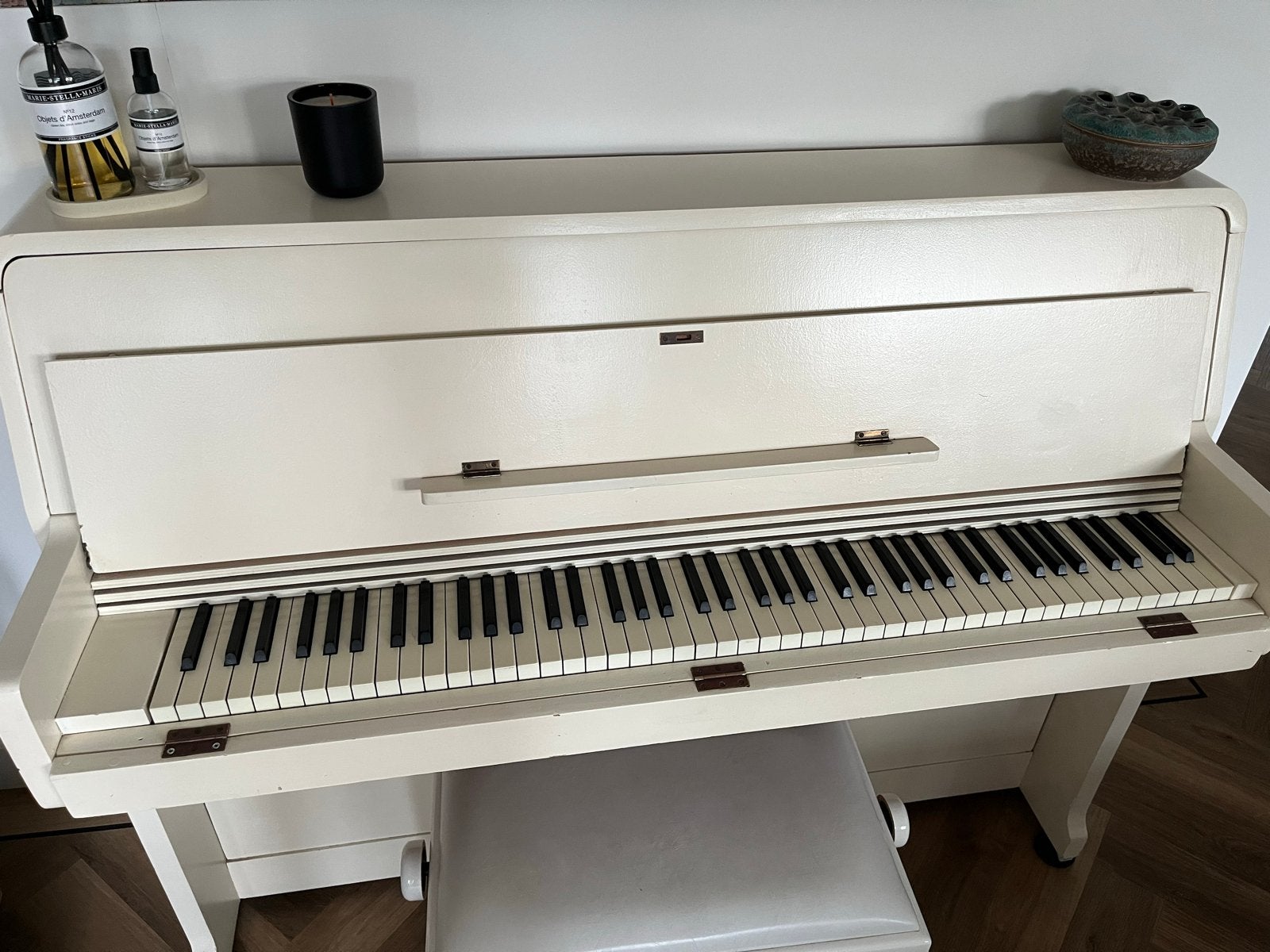 Witte piano, opknapper, Ophalen, Gebruikt, Wit, Piano