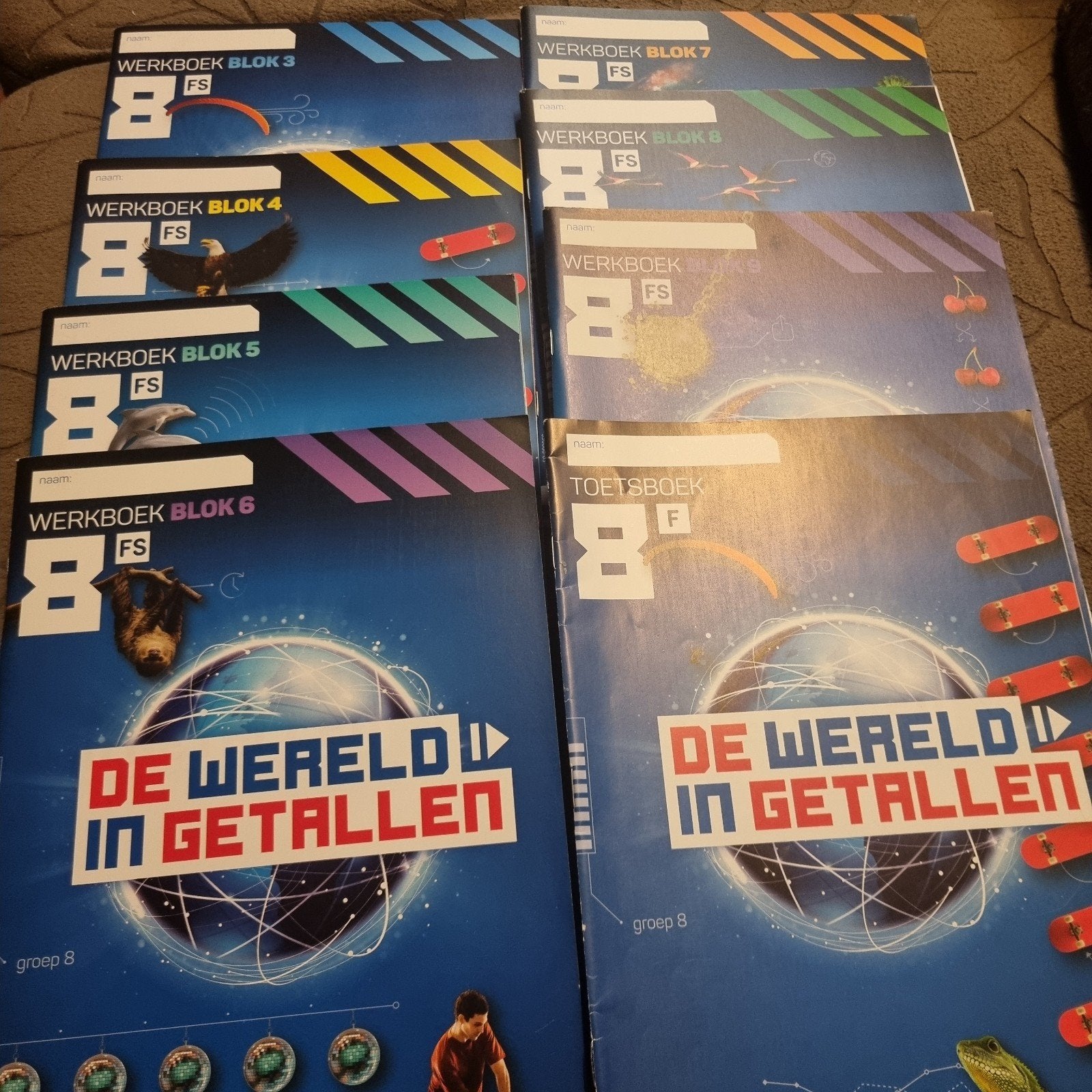 Groep 8 De Wereld in Getallen -FS Werkboeken en Toetsboek, Boeken, Ophalen of Verzenden, Nieuw, Malmberg