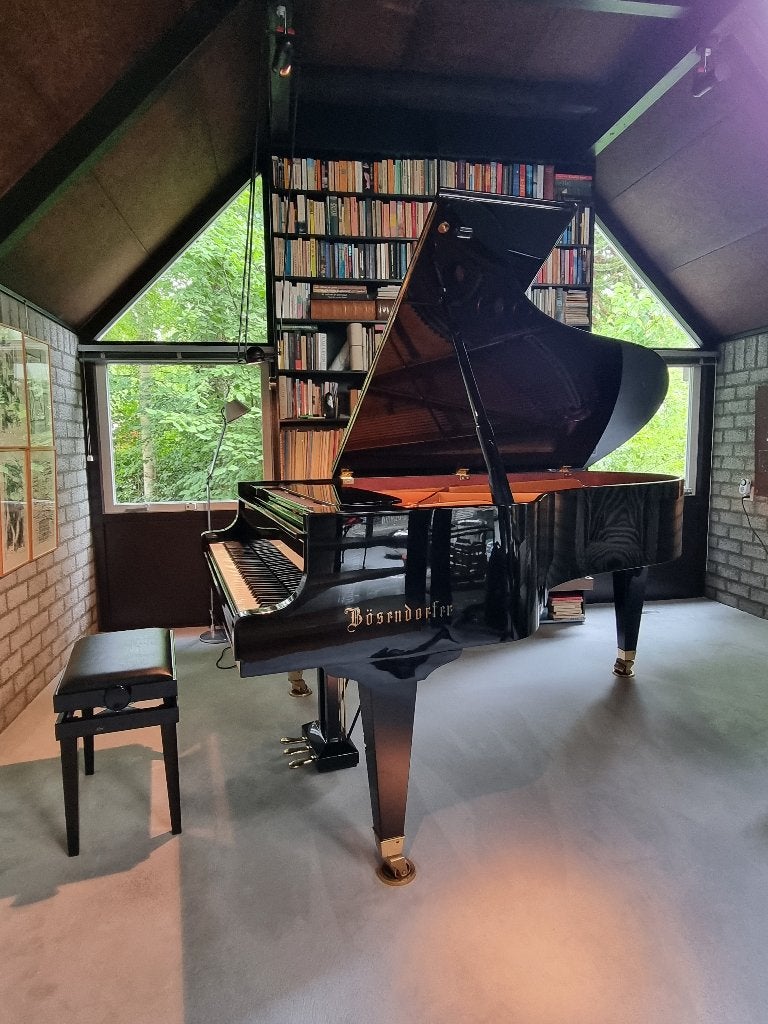 concertvleugel Bosendorfer214, Zwart, Ophalen of Verzenden, Zo goed als nieuw, Hoogglans