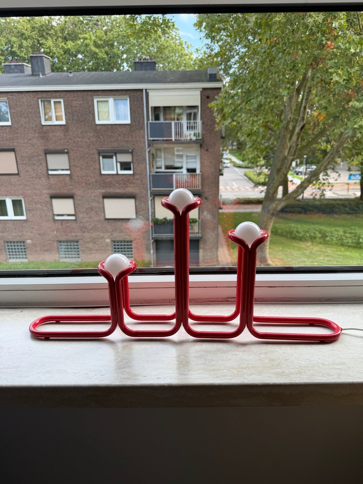 IKEA STRÅLA LED-kandelaar Gustaf Westman VINTERFINT Rood, Metaal, Overige fittingen, Zo goed als nieuw, Rood