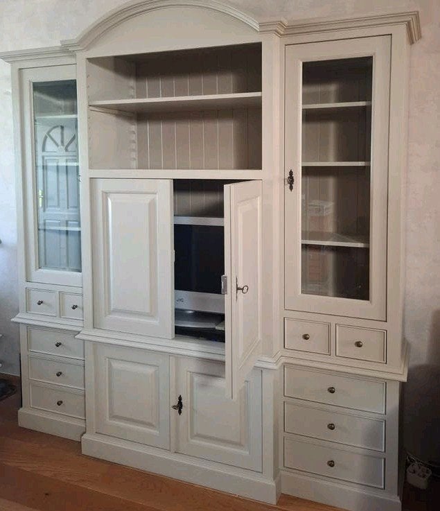 Buffetkast / TV-meubel zandkleur/taupe, Huis en Inrichting, Kasten | Televisiemeubels, Ophalen, 200 cm of meer, Zo goed als nieuw