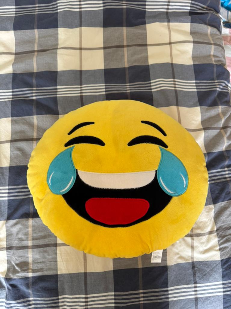 Smiley kussen, Ophalen of Verzenden, Zo goed als nieuw, Vierkant