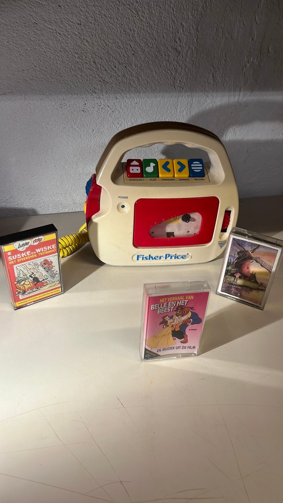 Fisher-Price cassette speler met cassette bandjes, Ophalen of Verzenden, Zo goed als nieuw