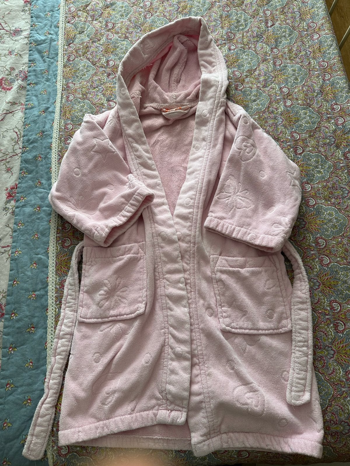 Roze kinderbadjas met capuchon, Ophalen of Verzenden, Gebruikt, Meisje