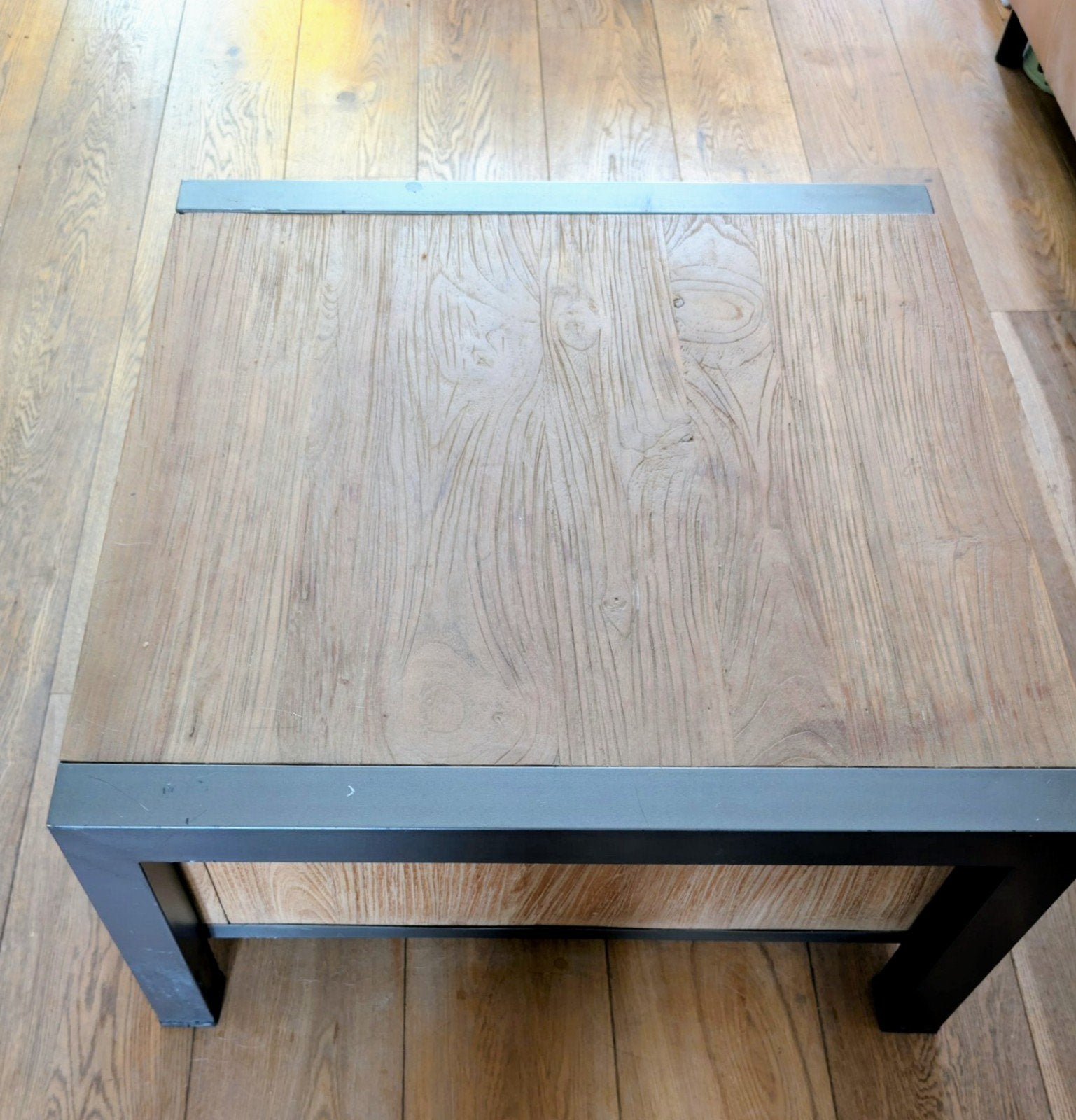 Salontafel Mangohout met 2 Laden - 70x70x36 cm, Overige houtsoorten, 50 tot 100 cm, Vierkant, Zo goed als nieuw