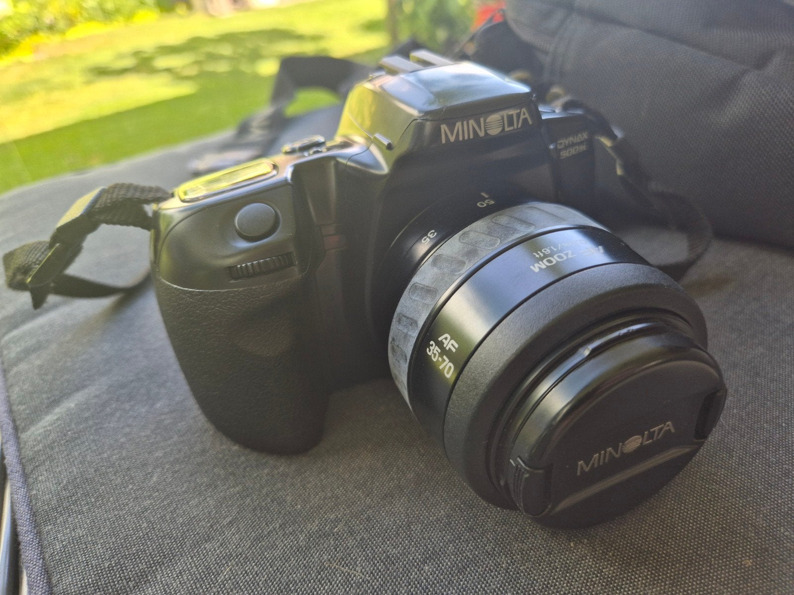 Minolta Dynax 500si Spiegelreflexcamera met AF Zoom lens, Ophalen of Verzenden, Gebruikt, Spiegelreflex, Minolta