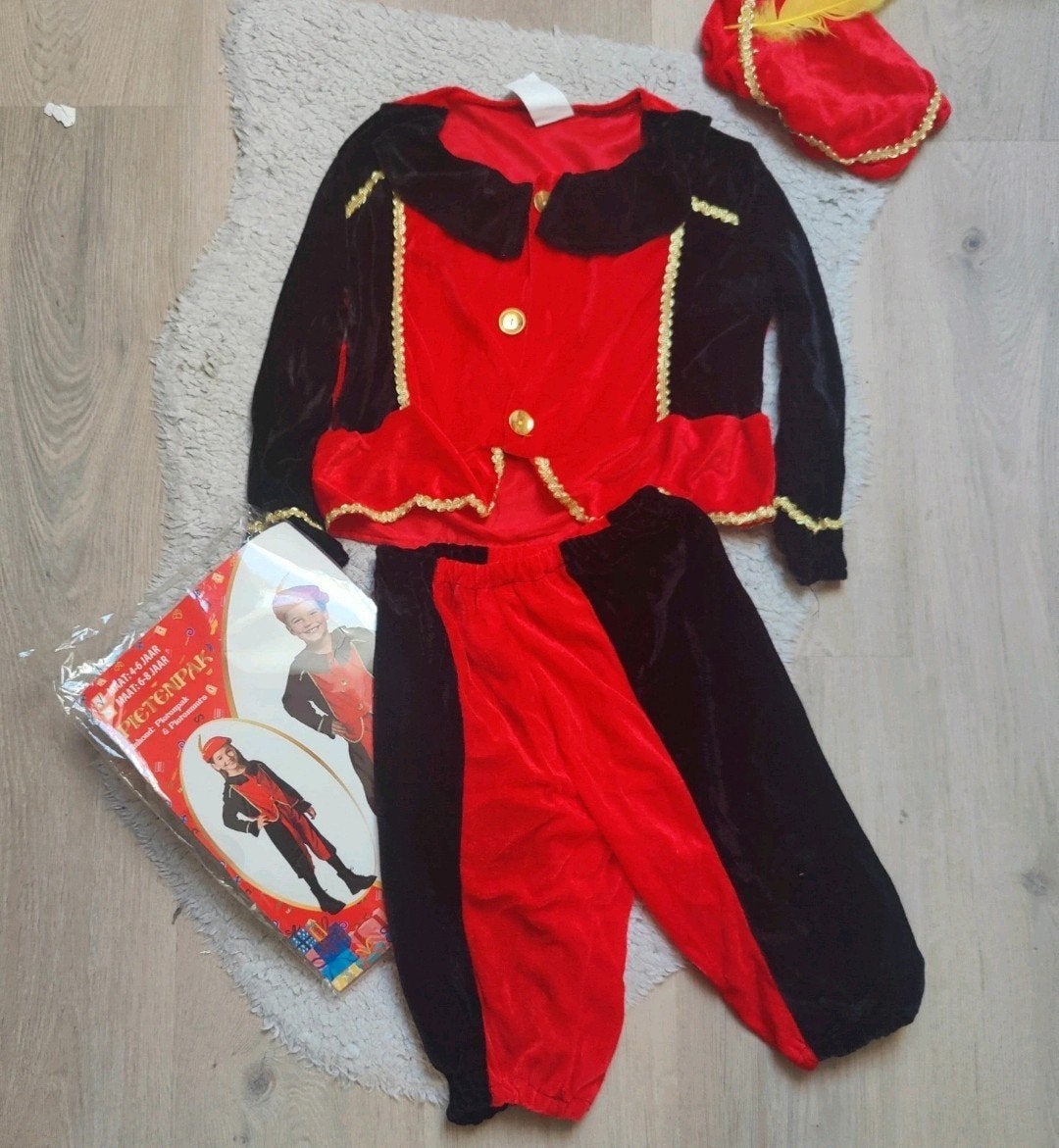 Nieuw Pietenpak voor kinderen 4-6 jaar, Ophalen of Verzenden, Nieuw, 104 of kleiner, Jongen of Meisje