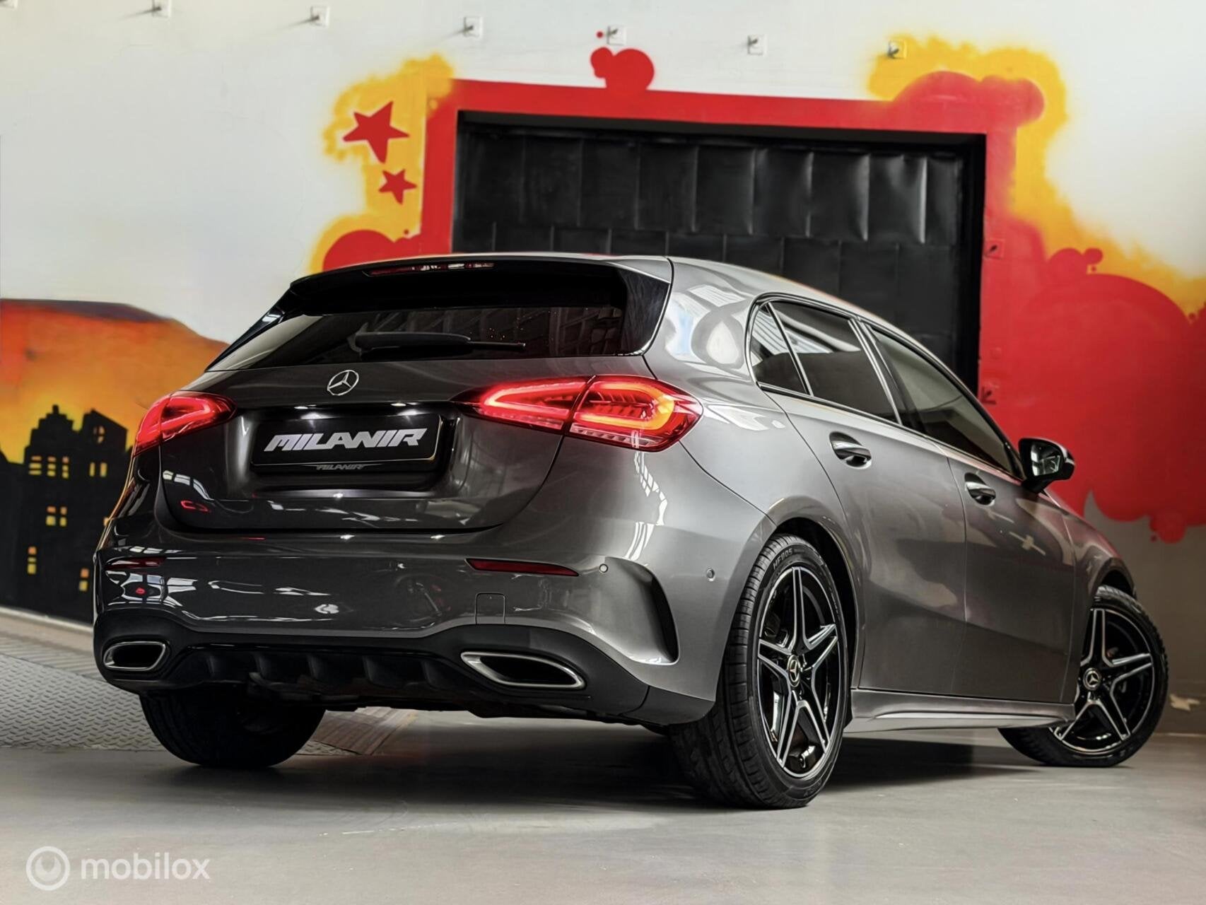 Mercedes A-klasse 200 AMG Line |Pano|Burmester|Leder|Koeling, Auto's, Gebruikt, 4 cilinders, 163 pk, Leder