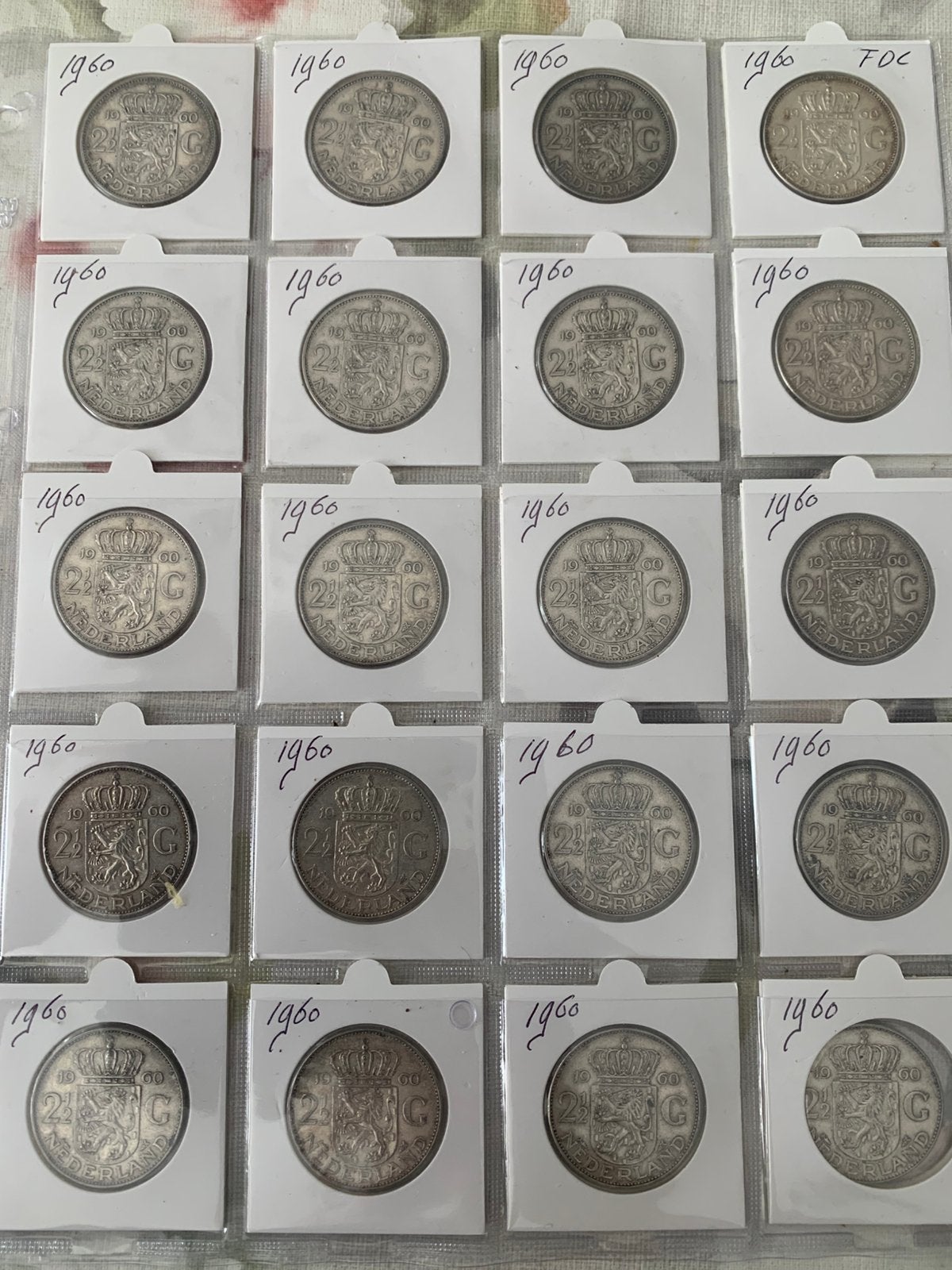 20 zilveren rijksdaalders juliana 1960, Ophalen of Verzenden, Koningin Juliana, 2½ gulden