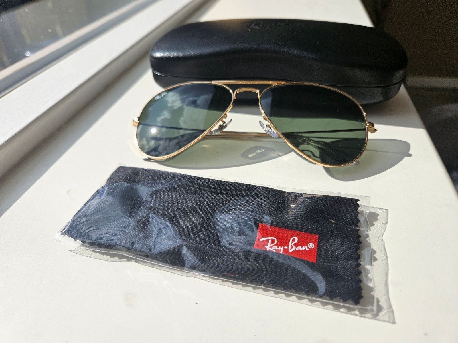 Ray-Ban Aviator zonnebril - Zo goed als nieuw, Zonnebril, Ophalen of Verzenden, Zo goed als nieuw, Ray-Ban