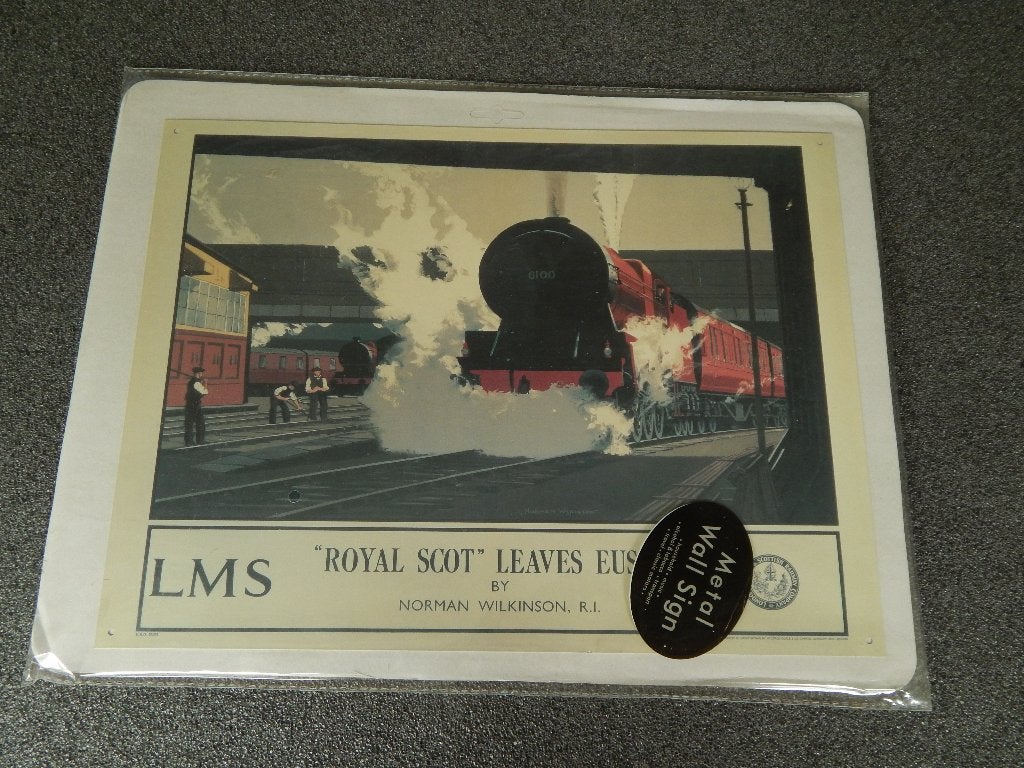 Metalen wandbord met de ' Royal Scot ", Minder dan 50 cm, Nieuw, Ophalen of Verzenden, Print