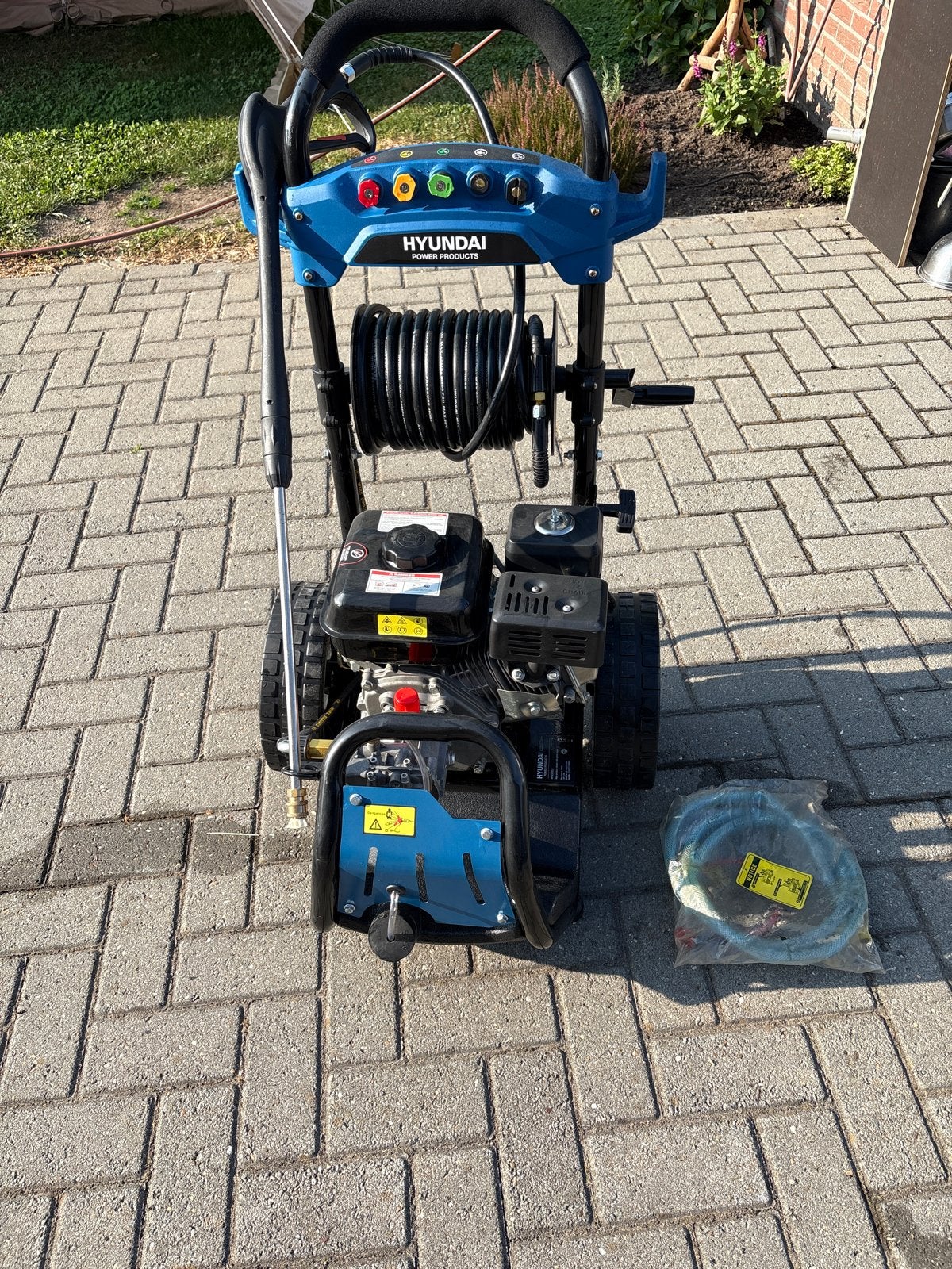 Hyundai HPW3000LB Hogedrukreiniger Benzine 7.0HP, Tuin en Terras, Hogedrukreinigers, Ophalen, Zo goed als nieuw, Benzine