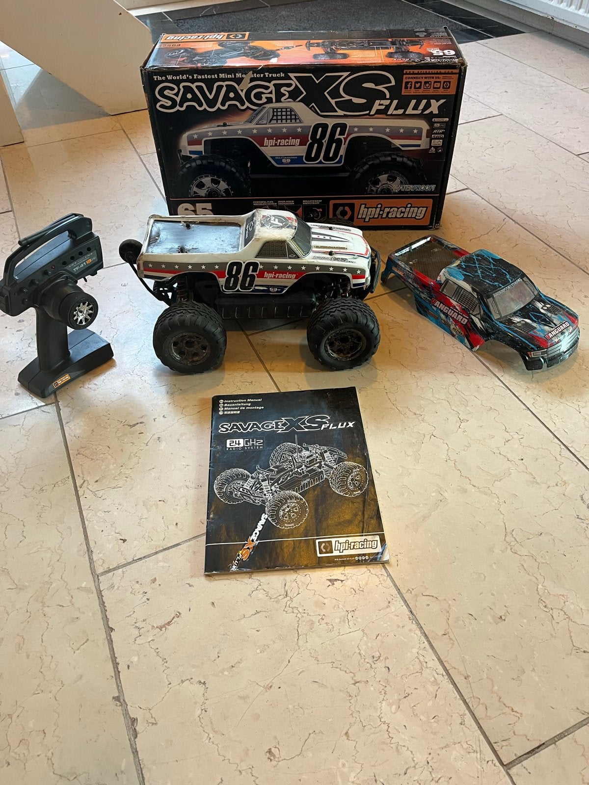 HPI Racing Savage XS Flux RC auto - Voor onderdelen/hobbyist, Elektro, Gebruikt, Auto offroad, Ophalen of Verzenden