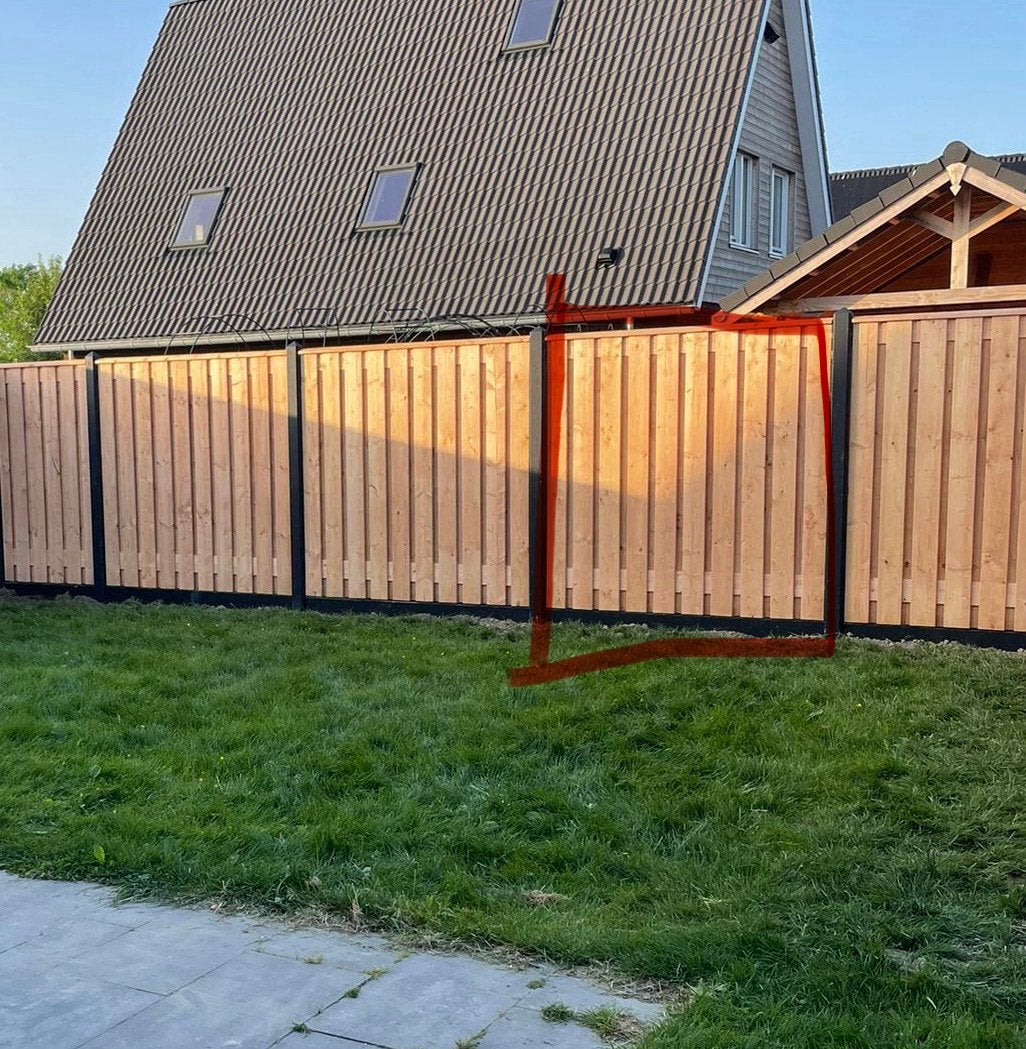 Tuinscherm schutting, Tuin en Terras, Schuttingen, Nieuw, Hout, 1 tot 2 meter, Minder dan 3 meter, Ophalen