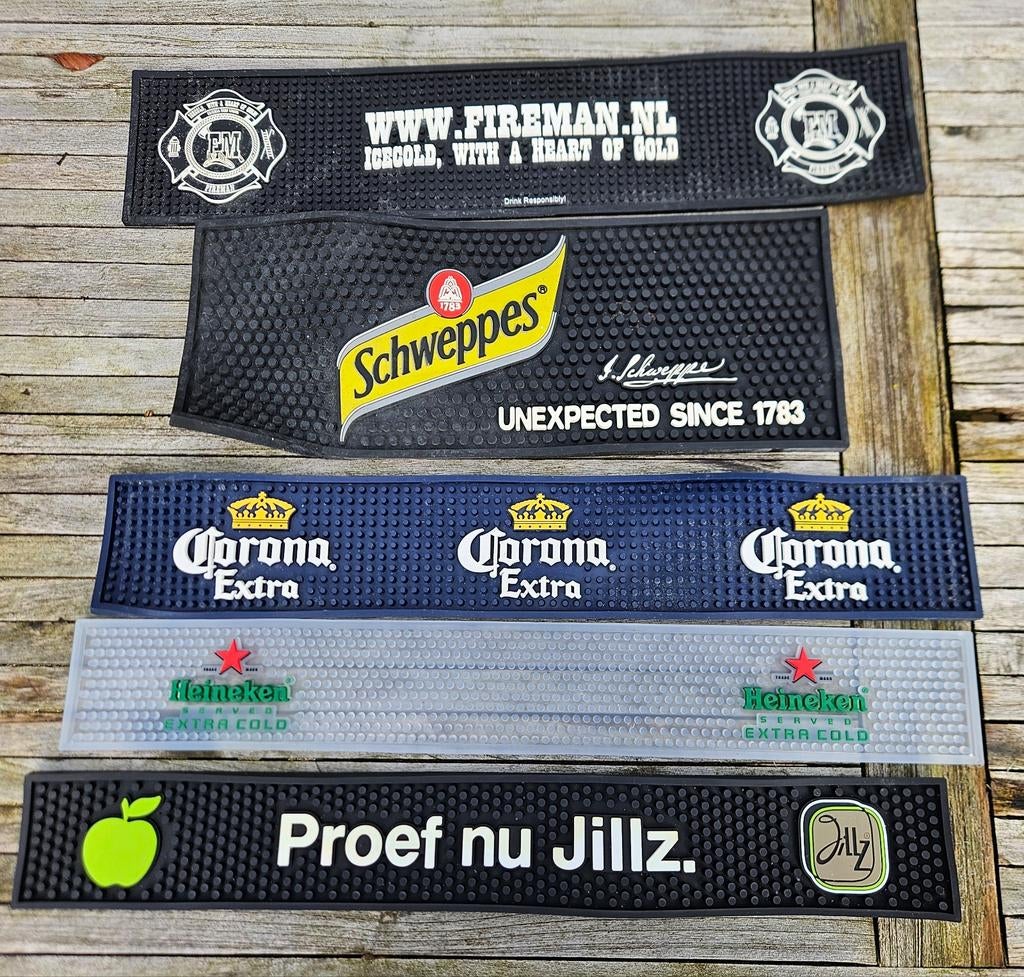 5 barmatten voor 25,00, Ophalen of Verzenden, Gebruikt, Gebruiksvoorwerp