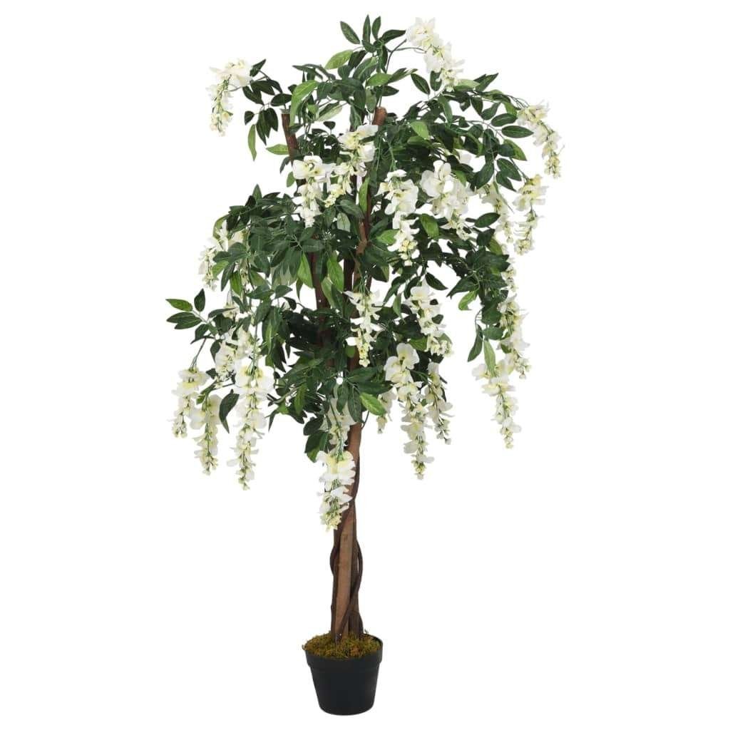 Kunstplant kunstboom wisteria 80 cm groen wit GRATIS BEZORGD, Verzenden, Met pot of vaas, Kunstplant, Nieuw