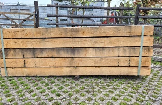 super mooie 1e keus nieuw eiken spoorbielzen bielzen balken, Ophalen, Nieuw, 250 cm of meer, Balken