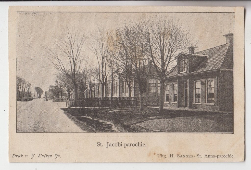 144 St Jacobi Parochie Oude Kaart B78, Verzamelen, Verzenden, Voor 1920, Ongelopen, Friesland