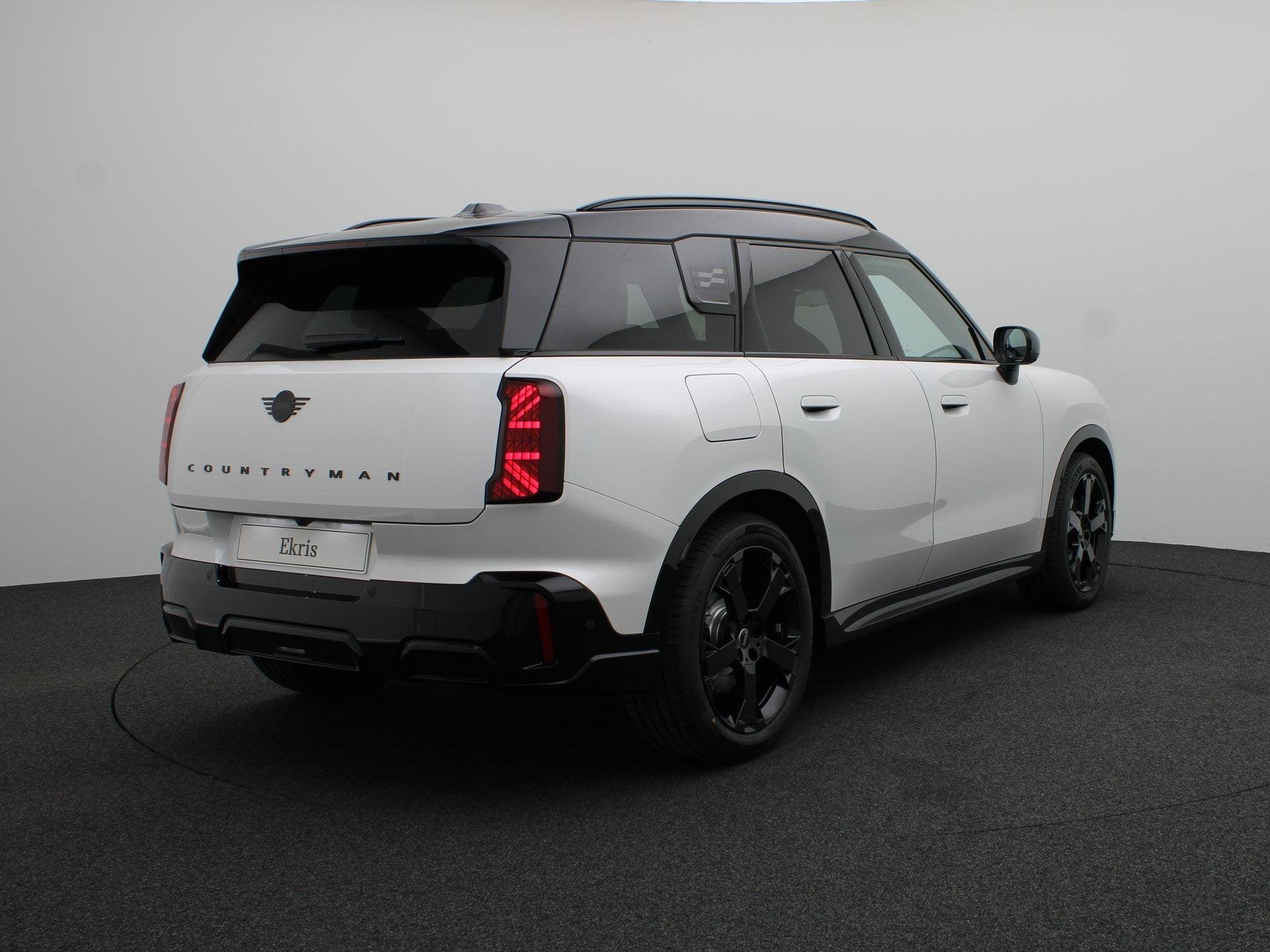 MINI Countryman E John Cooper Works + M Pakket + Getint glas, Zwart, Countryman, Leder en Stof, Wit