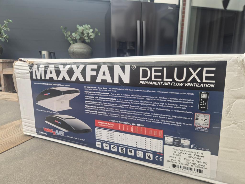 Maxxfan Deluxe Dakluik Ventilator Wit 40x40, Ophalen of Verzenden, Nieuw
