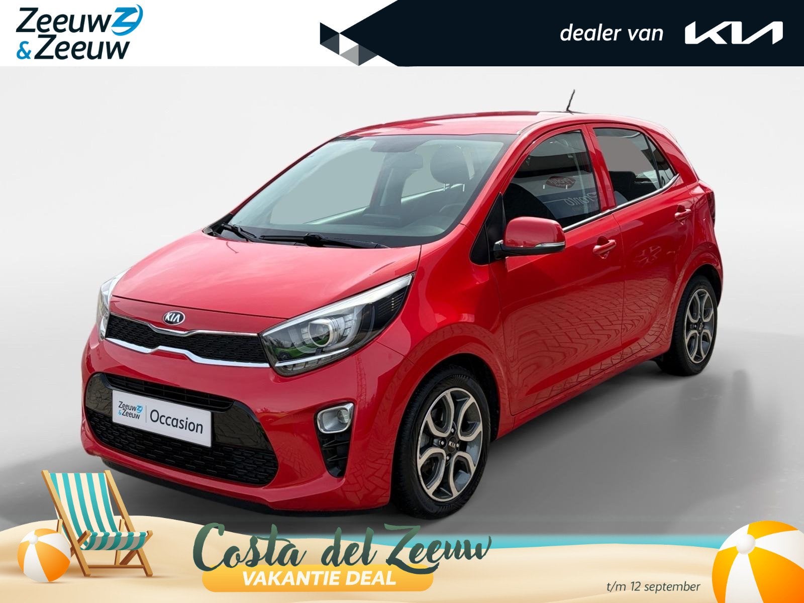 Kia Picanto 1.0 CVVT First Edition | All-Seasonbanden /Apple, Auto's, Kia, 12 maanden, Stof, Gebruikt, Euro 6