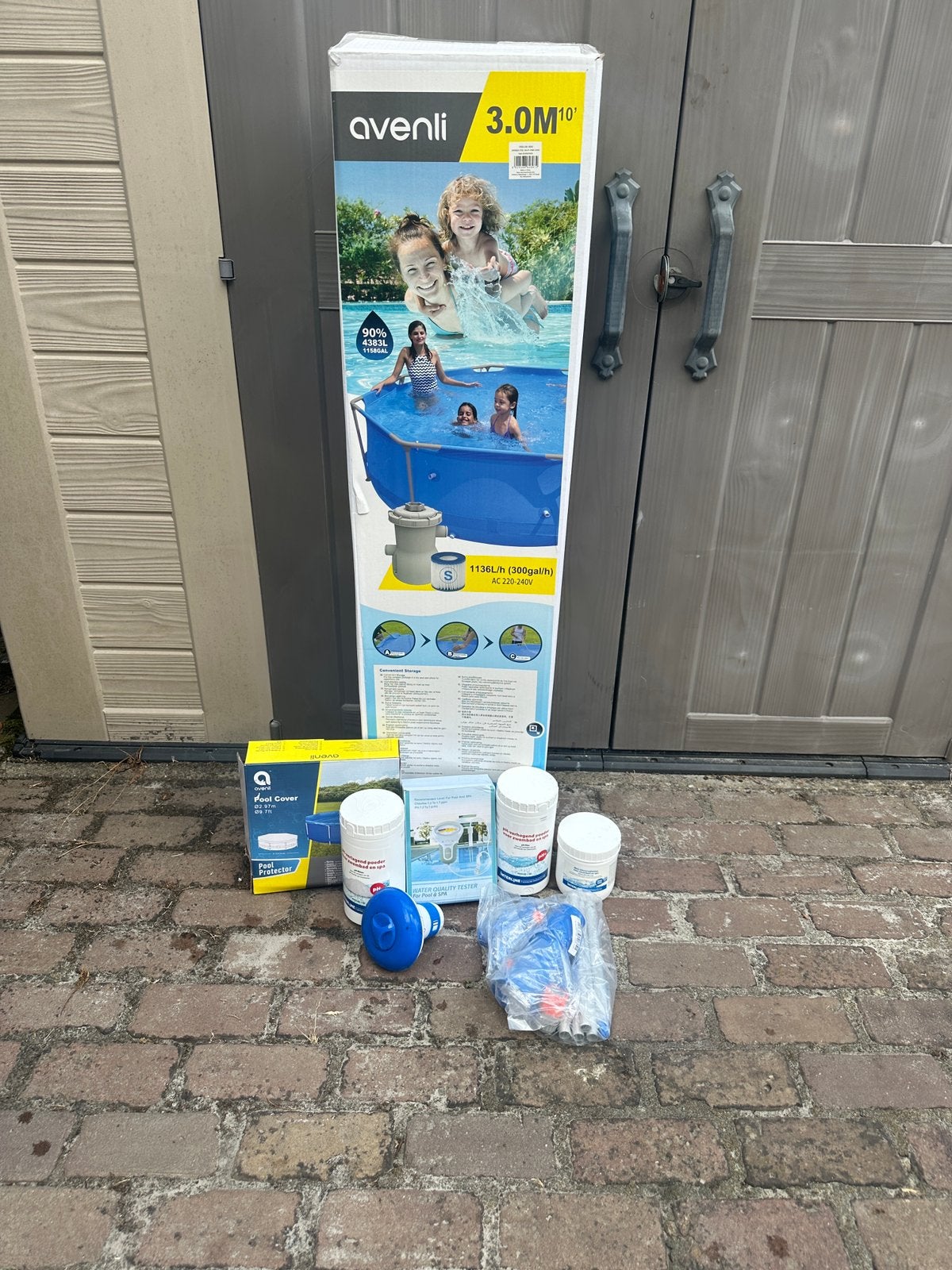 Zwembad set 3m incl accessoires kompleet!, Tuin en Terras, Ophalen, Zo goed als nieuw, Opzetzwembad, Rechthoekig