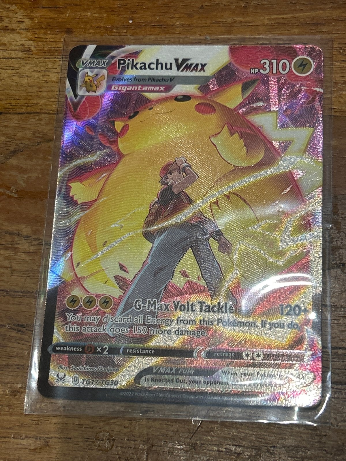 Pikachu VMAX Gigantamax Pokémon Kaart (SWSH067), Ophalen of Verzenden, Zo goed als nieuw, Losse kaart, Foil