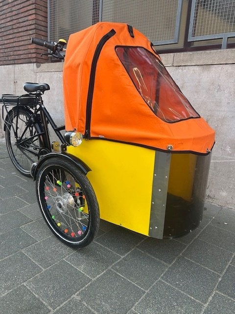 Elektrische Nihola Bakfiets, Fietsen en Brommers, Elektrisch, Zo goed als nieuw, 2 kinderen, Trommelrem