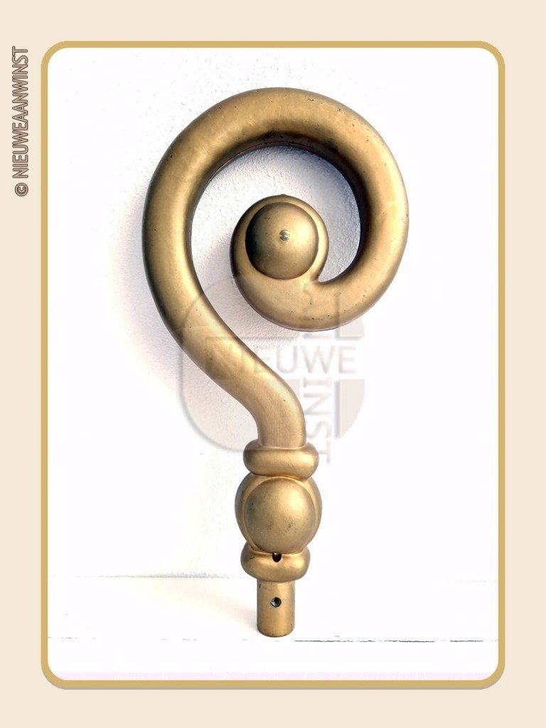 Decoratieve Sinterklaas staf - goudkleurig - 35cm, Verzenden, Zo goed als nieuw