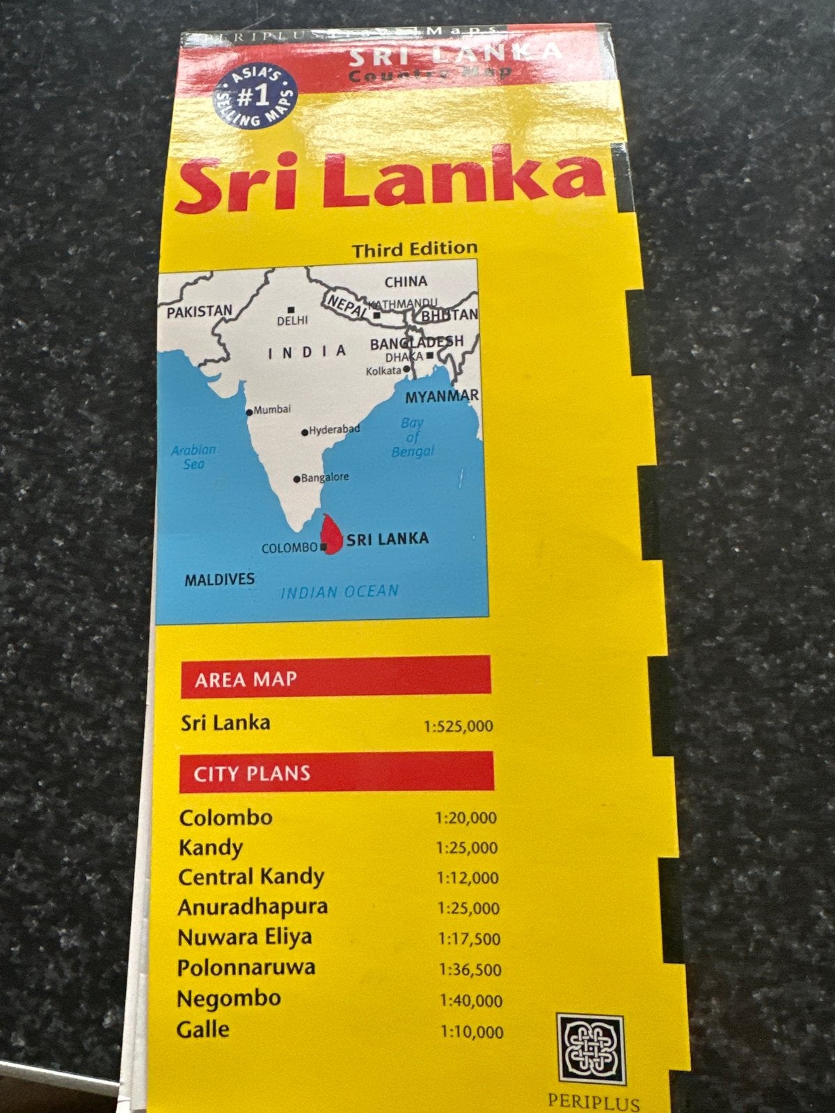 Sri Lanka Kaart - Periplus Third Edition, Overige gebieden, 2000 tot heden, Ophalen of Verzenden, Landkaart